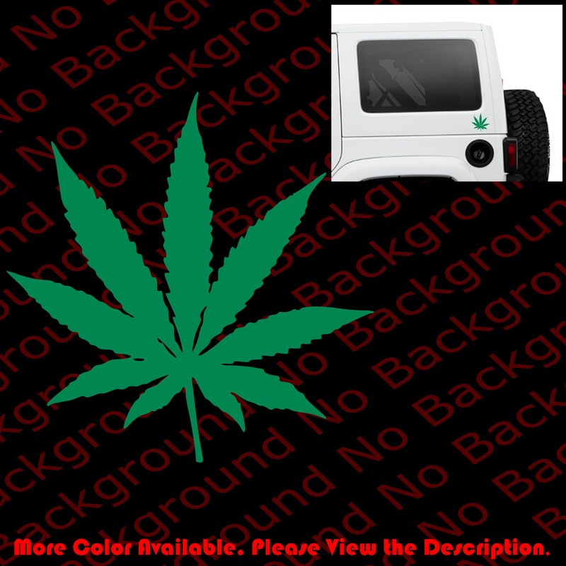 WEED CANNABIS Marijuana Plant Car Bumper Vinyl Decal/Smoke Cigar Herb FY036
