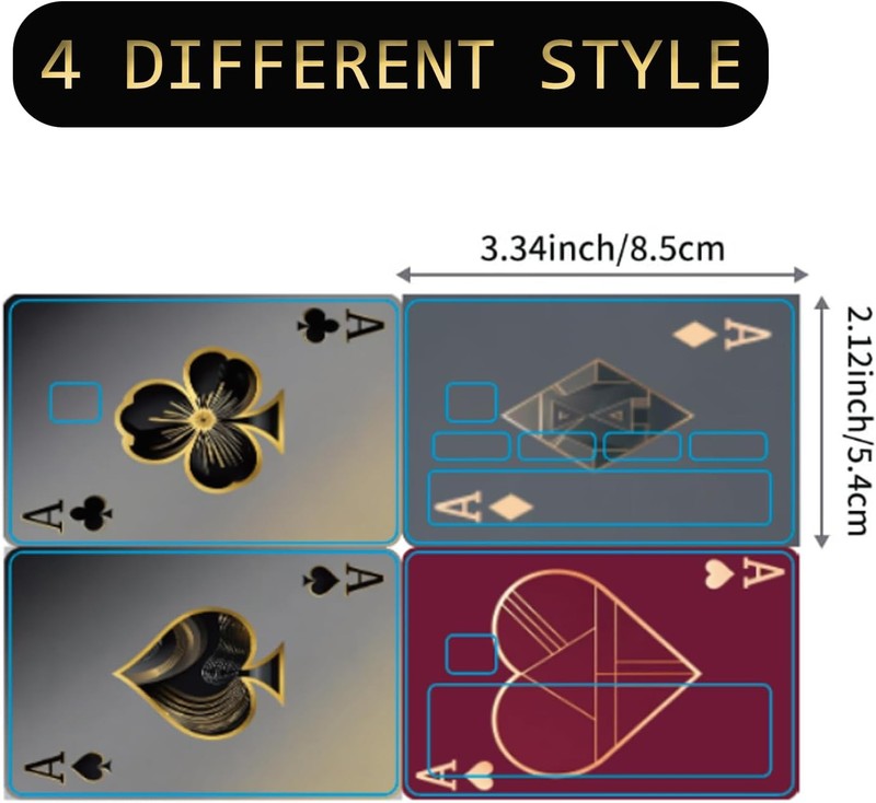 4-Pack Luxury Ace of Spades Poker Suits Credit Card Skin Stickers - Fits Small C gallery