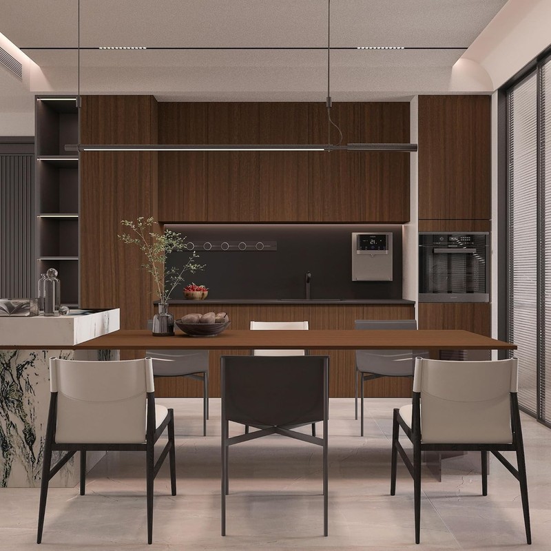 Brown Wood Grain Waterproof Peel and Stick Wallpaper Walnut Look Furniture St... gallery