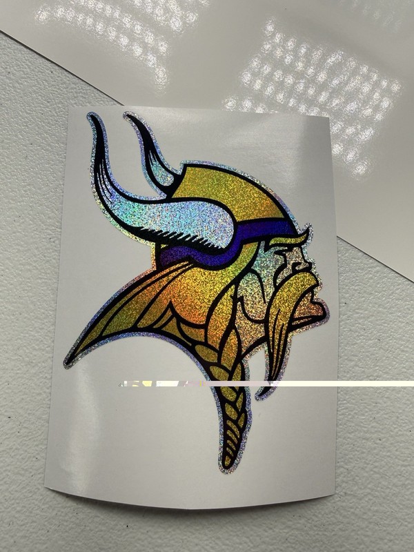 Minnesota Vikings Holographic Tiny Sparkle Vinyl Decal