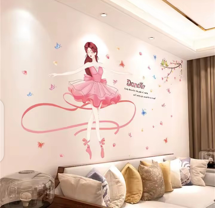 Bedroom Wall Stickers 3D Kids Girls Decals Murals for Living Any Room