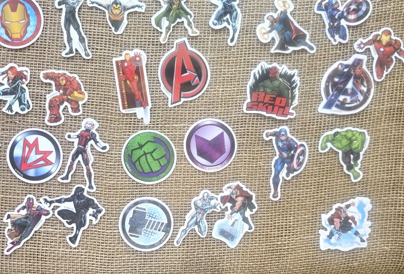 50 Marvel Water Resistant Vinyl Stickers 2" To 3" Super Heroes gallery