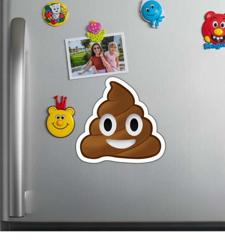 Poop Emoji Fridge Magnet or Laptop Sticker gallery