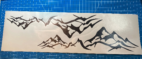 Mountain Sides Set of 2 (L&R) Vinyl Decal - 30+ Colors gallery