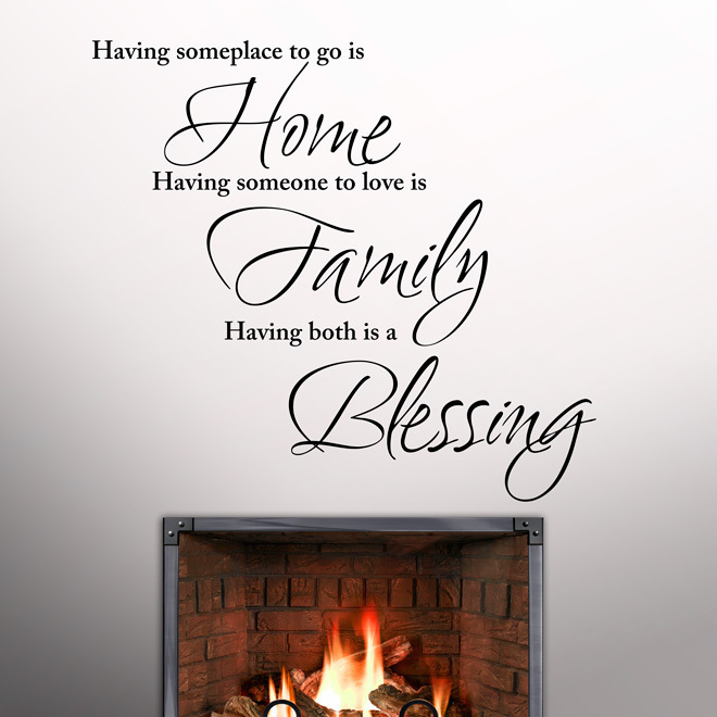 Home Family Blessing Vinyl Art Wall Stickers Quotes Mural Decal Bedroom decorati