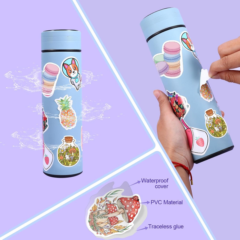 600 PCS Stickers Pack，Cute Colorful Waterproof Stickers，Vinyl Art Stickers.Stick gallery