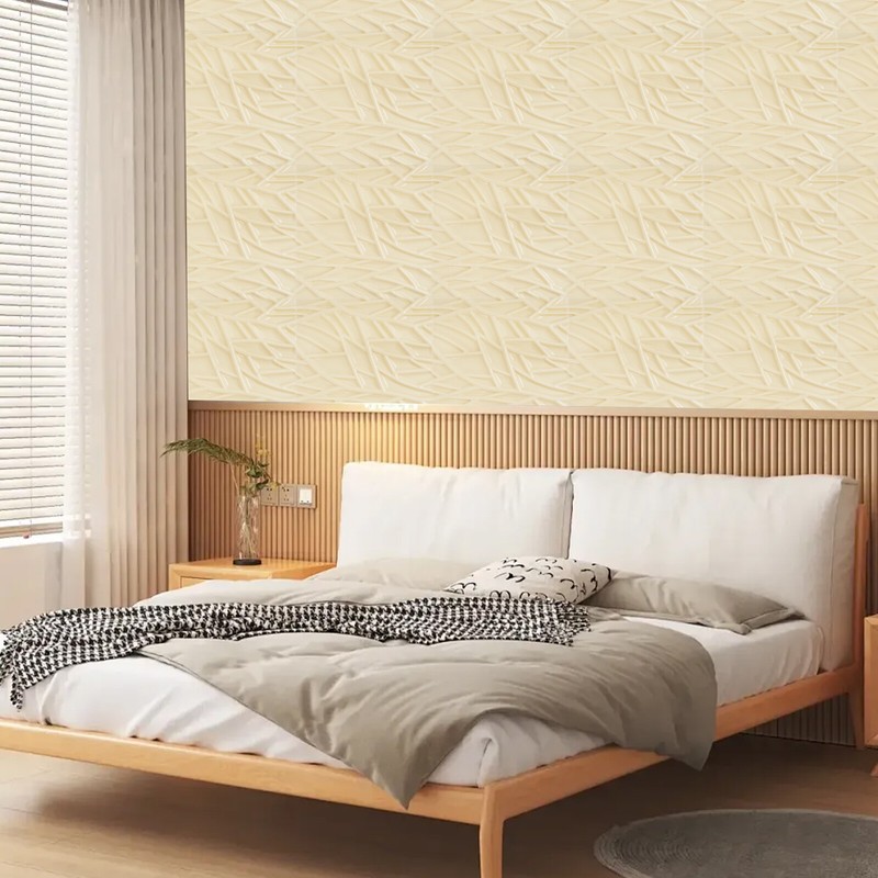 Decor Wall Panles for Living Room Bedroom Beige 3D Wall Panels for Interior Wall gallery