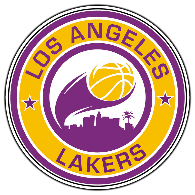 Los Angeles Lakers Logo #16 Basketball Fan Sticker Waterproof Vinyl Decal DieCut