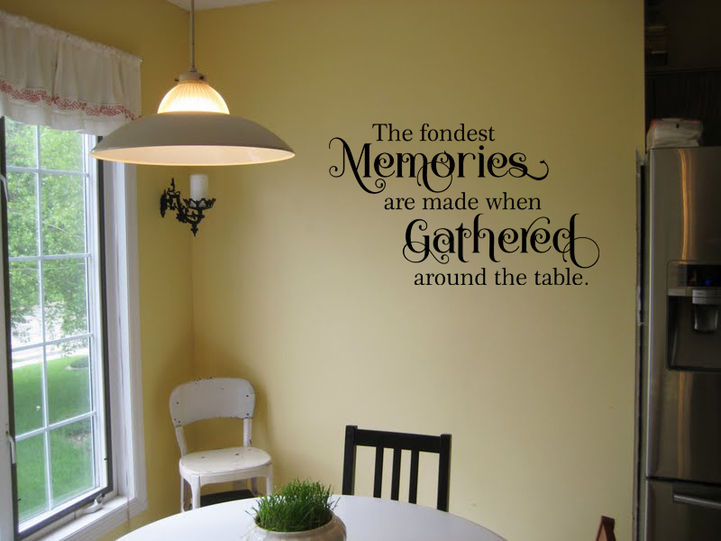 FONDEST MEMORIES KITCHEN DINING ROOM STICKER VINYL WALL ART DECOR DECAL QUOTE
