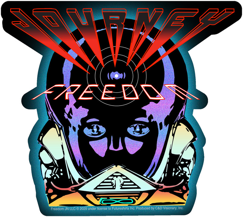 Sticker Journey Freedom 1980s Cosmic Sci-Fi Classic Rock Music Band Retro 5.5″