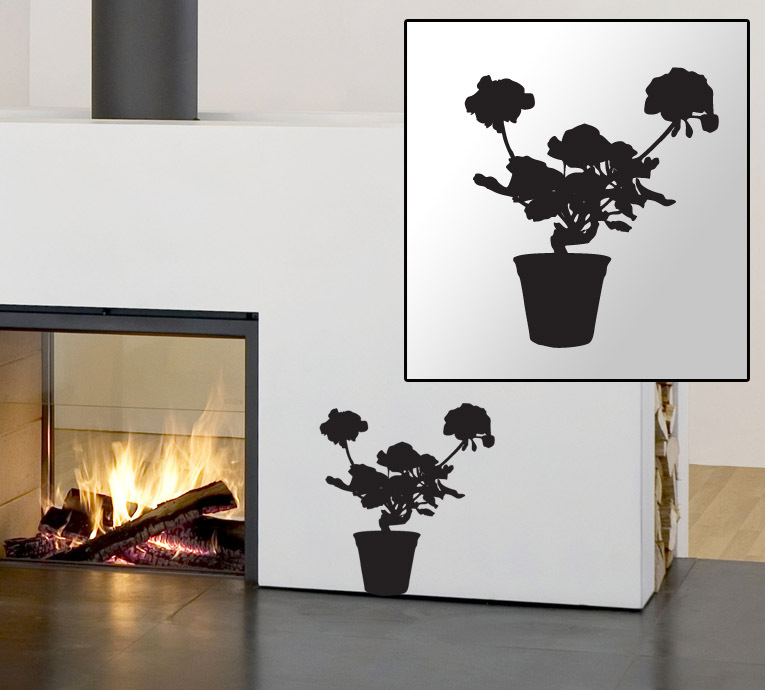 FGD Flowering Tree Silhouette Vinyl Wall Decal 13.5″ x 15″ (Pp6)