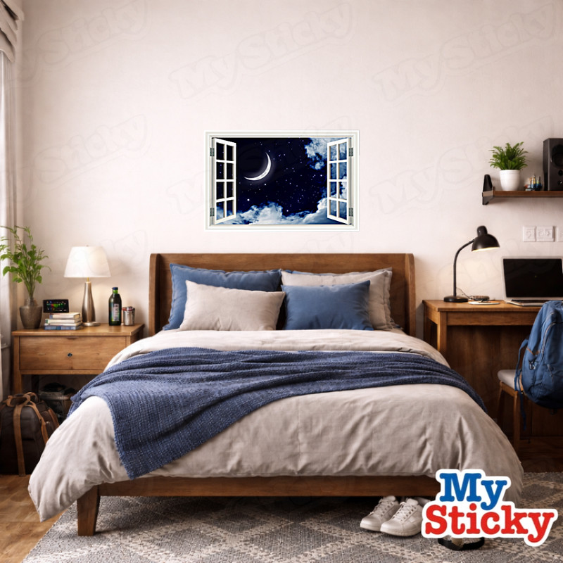 Full Colour NIGHT SKY MOON Dream wall art sticker decal transfer Graphic WSD396 gallery