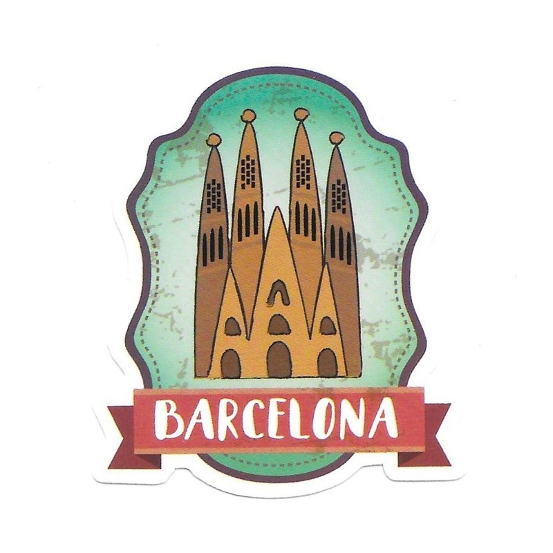 Barcelona Spain Vinyl Sticker Sagrada Familia Travel Souvenir Cathedral Decal