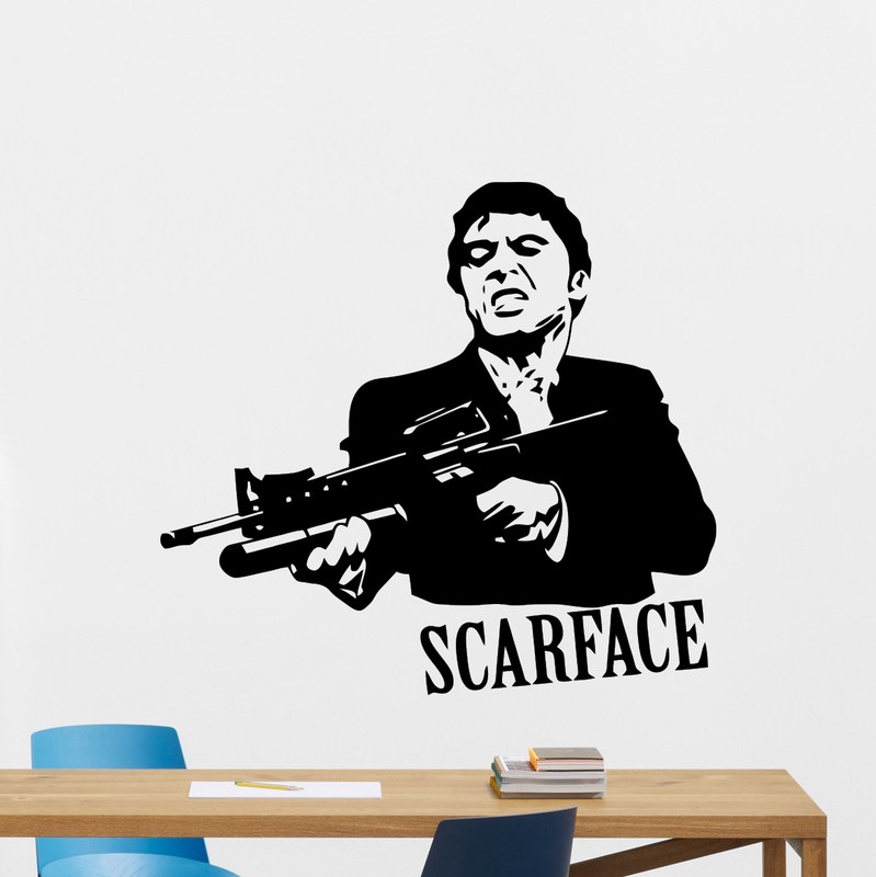 Scarface Wall Vinyl Decal Al Pacino Mafia Movies Sticker Art Decor Mural 126zzz