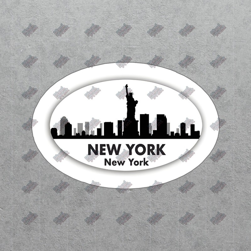 New York Skyline Vinyl Sticker Statue of Liberty Decal Cityscape Wall #816129