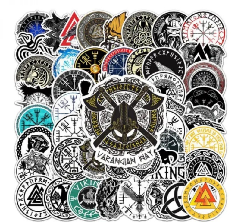 10 PCS Viking Old Norse Celtic Pagan Runic Totem Stickers 2 BRAND NEW
