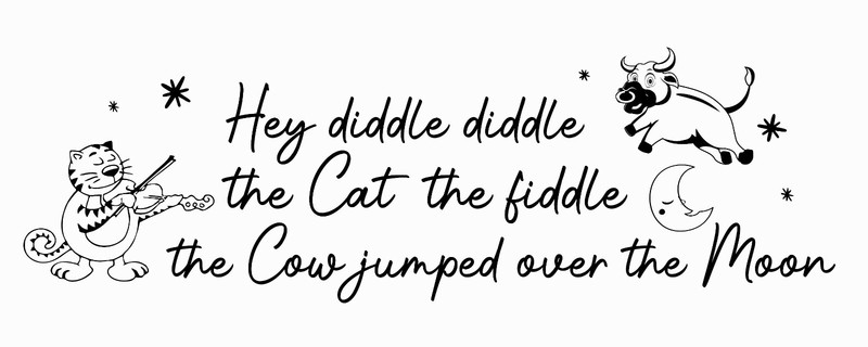 Vinyl Adhesive Kids Bedroom Nursery Rhyme Decoration Home Wall Art Decal Sticker