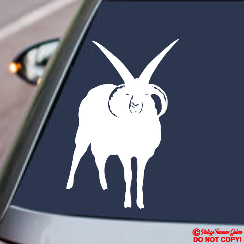 FOUR-HORNED JACOB SHEEP Vinyl Decal Sticker Window Wall Bumper Farm Animal Goat