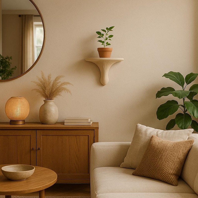 3D Printed Mushroom Wall Shelf | Floating Shelf | Organic Modern Decor gallery