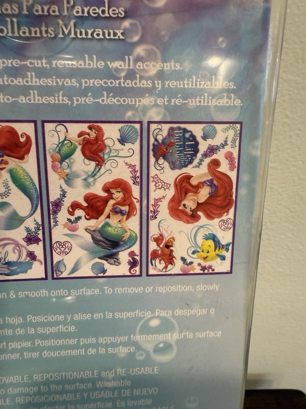 The Little Mermaid Peel and Stick Wall Decals 43 Pieces Roommates gallery