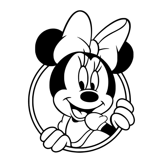 Disney Minnie Mouse Permanent Sticker Decal Oracal 651 4″ CHOOSE COLOR