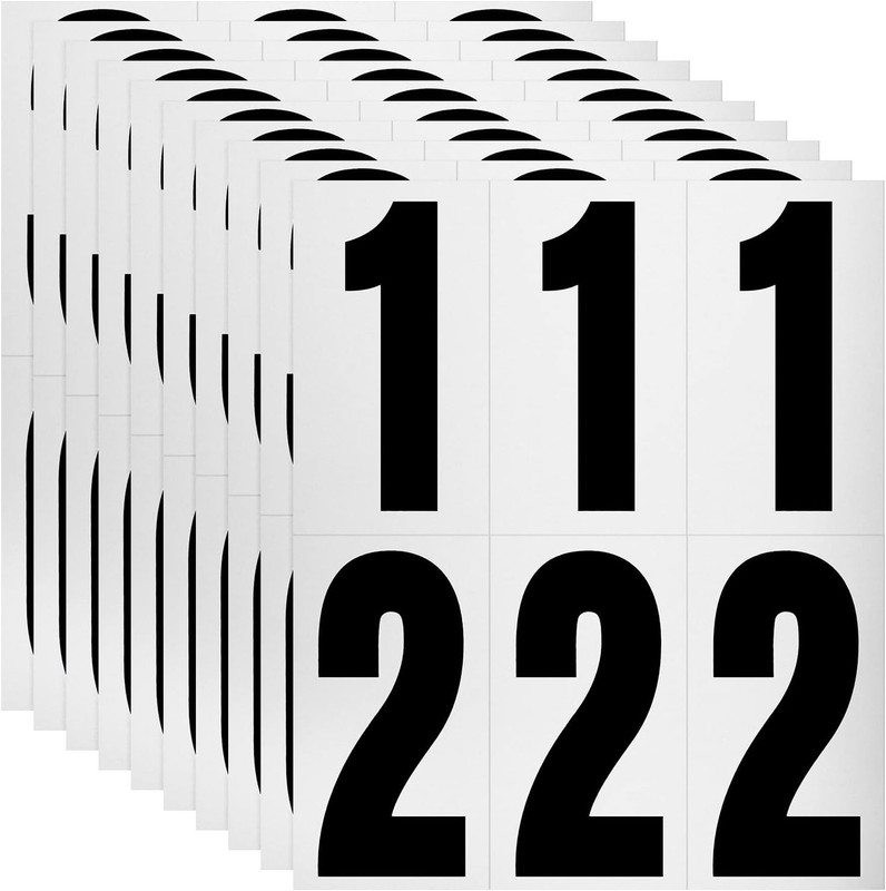 Durable Reflective Adhesive Mailbox Numbers - 60 Pack for Home & Business Use gallery