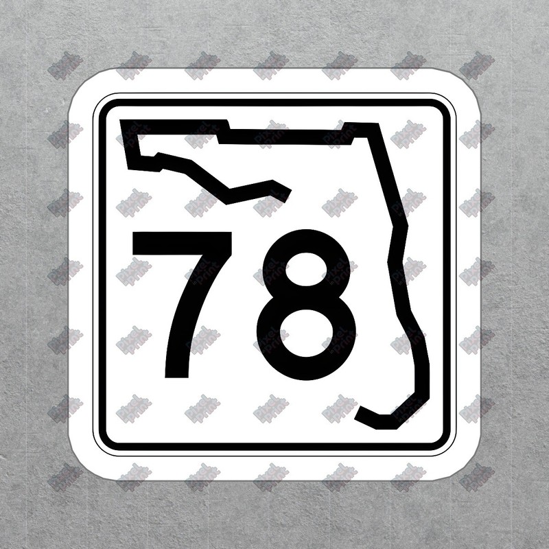 Florida Highway 78 Vinyl Sticker Decal Perfect for Car, Laptop, and #971021
