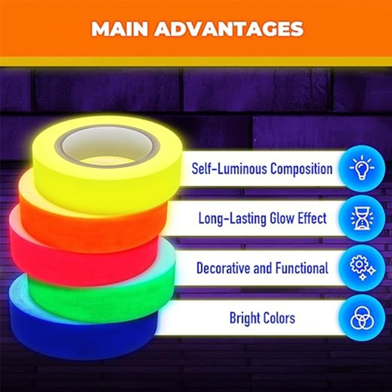 6Rolls Fluorescent Cloth Tapes Various Purpose Luminous Tape for Project gallery