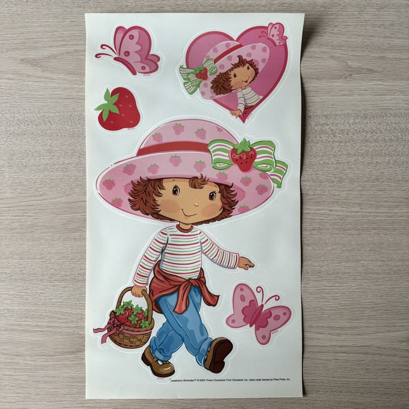 STRAWBERRY SHORTCAKE CUSTARD Cat 22 Jumbo Stick-ups wall stickers MURAL decals gallery