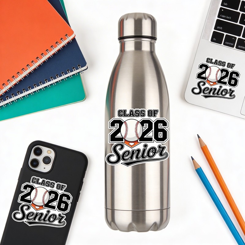 Class of 2026 Baseball Stickers Senior Graduation Decoration Sports Vinyl Base gallery