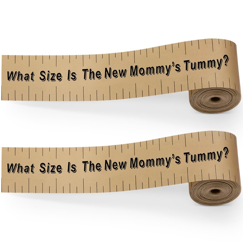 2 Rolls 2 Inch x 150 Feet Baby Shower Measuring Tape Tummy Measure Belly Game...