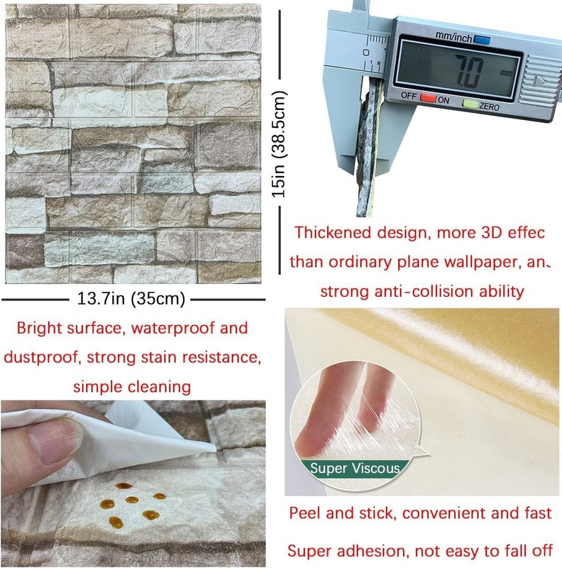 Waterproof 3D Faux Stone Wall Panels – Easy Installation, Elegant Design**` gallery