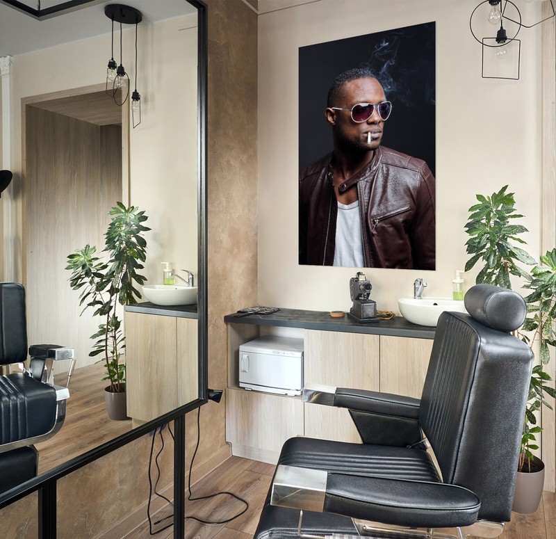 3D Man A144 Hair Cut Salon Barber Shop Wall Stickers Vinyl Wallpaper Murals Ann