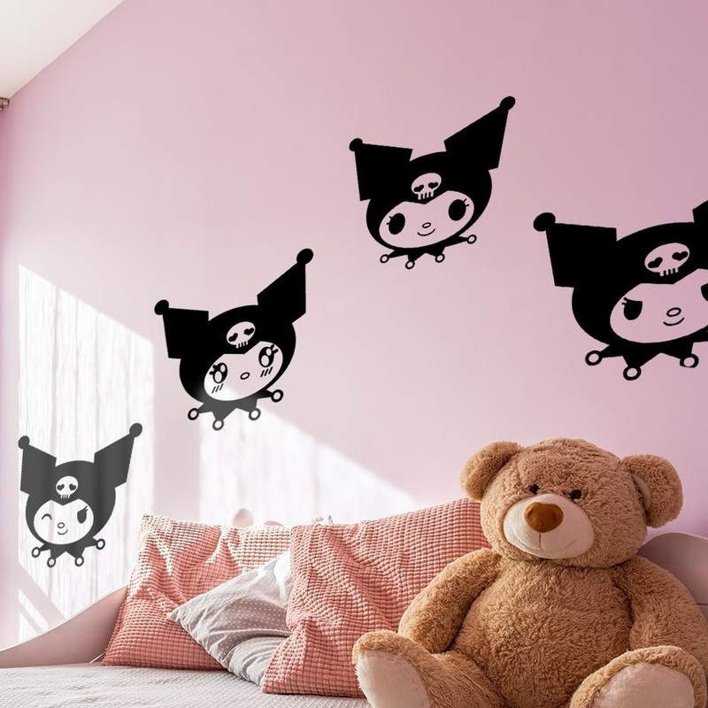 Kuromi Room Decor Wall Art Decal Stickers for Girls - 8" x 8" - Kawaii Anime ... gallery