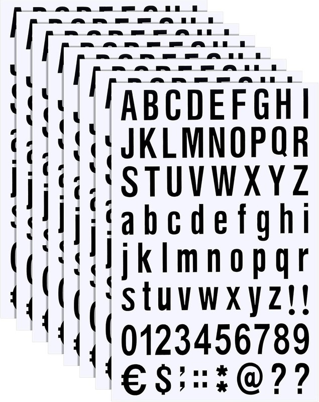 Durable 536-Piece Vinyl Letter & Number Set - Waterproof for Indoor/Outdoor Use gallery