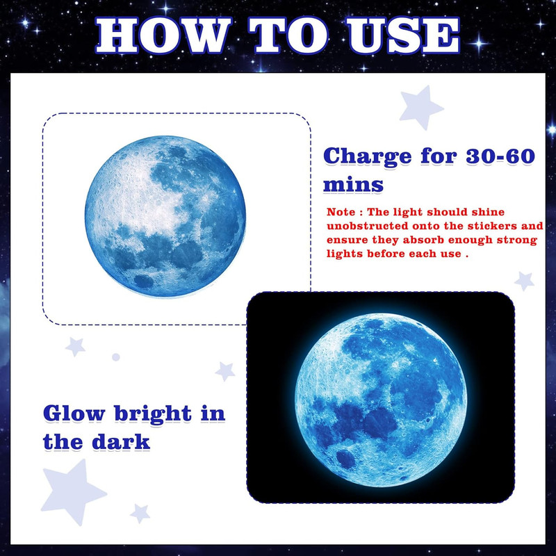 531Pcs Glow in the Dark Stars and Planet Wall Stickers,Galaxy Astronaut Rocket S gallery