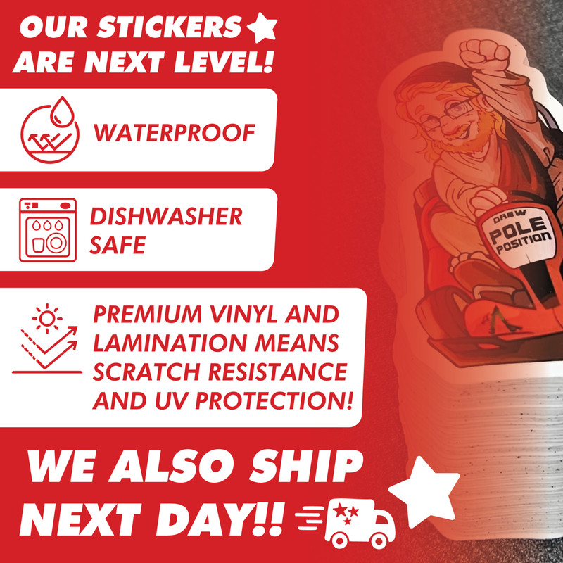Custom Vinyl Stickers - Print and Cut Any Design and Shape - Scratch Resistant, gallery