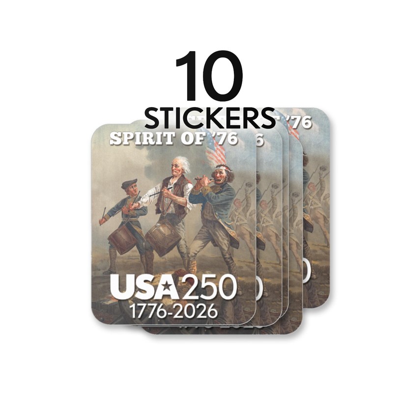USA Stickers - Vintage Painting Spirit of 76 - America, Semiquincentennial, 250 gallery