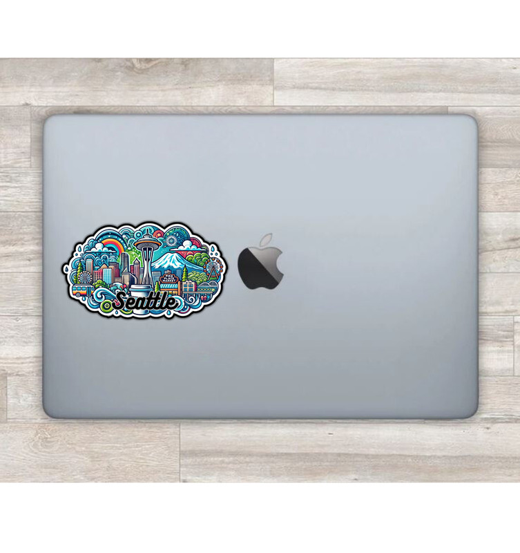 Seattle Washington Fridge Magnet or Laptop Sticker gallery