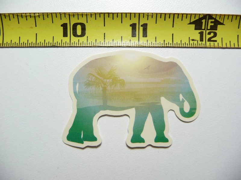 TROPICAL ASIAN ELEPHANT SMALL STICKER DECAL HIKING CAMPING WOODS GEAR PARK
