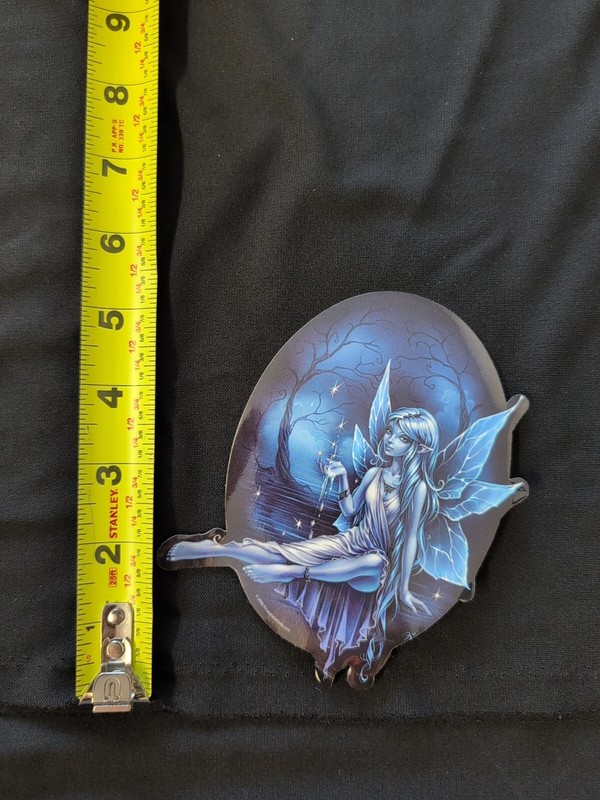 Blue Water Garden Butterfly Fairy Bumper Sticker Vinyl Decal 5.5”x 5” gallery