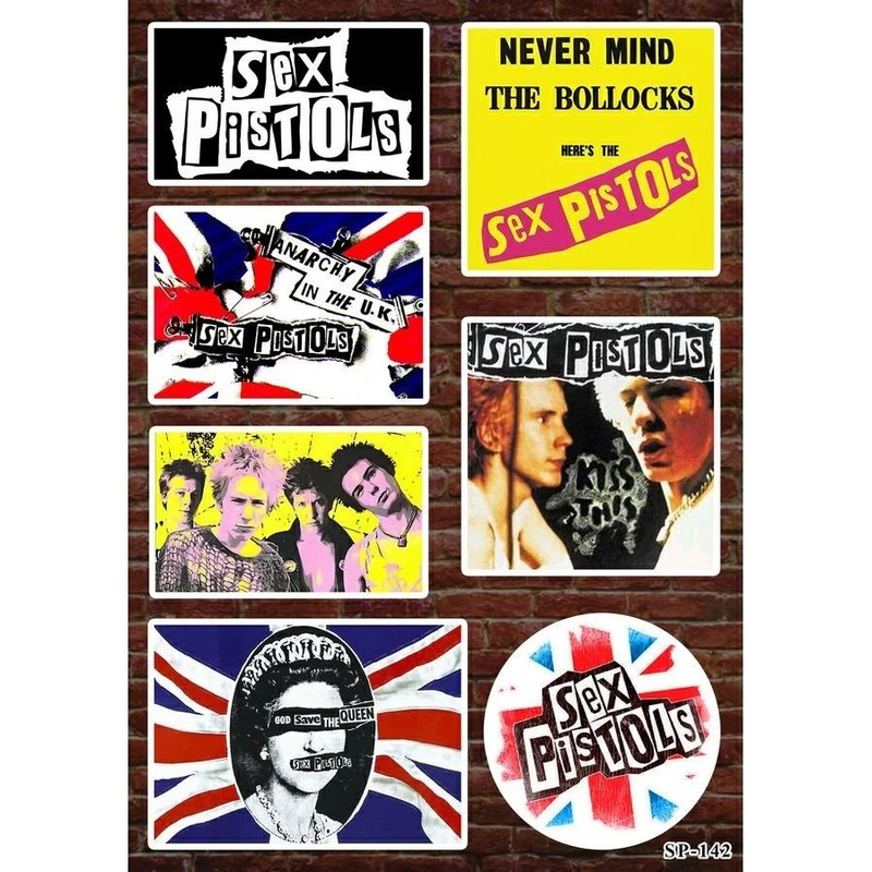 English Punk Rock Band Sticker Pack | Never Mind The Bollocks God Save The Queen