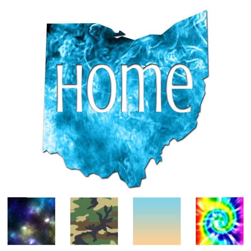 Ohio Home State – Vinyl Decal Sticker – Multiple Patterns & Sizes – ebn3837