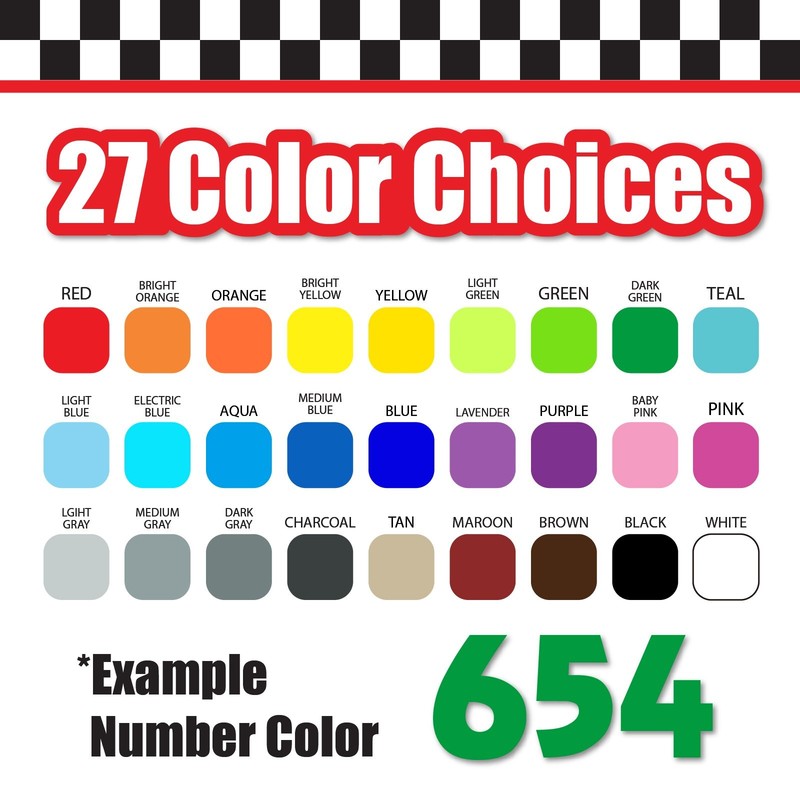 3x 3 Digit Custom Single Number Stickers Decal Locker Door Mailbox Revue