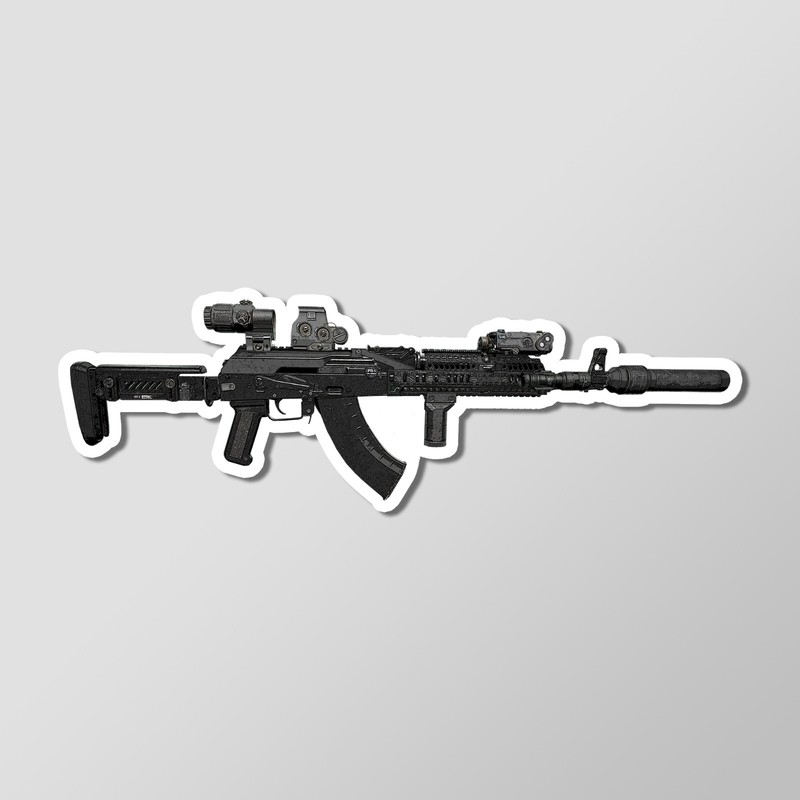 Alpha AK-103 Assault Rifle Art – Laptop Sticker Vinyl 4″ Wide