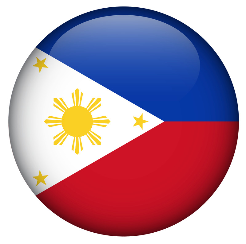 Philippines Flag Vinyl Decal / Sticker ** 5 Sizes ** (round)