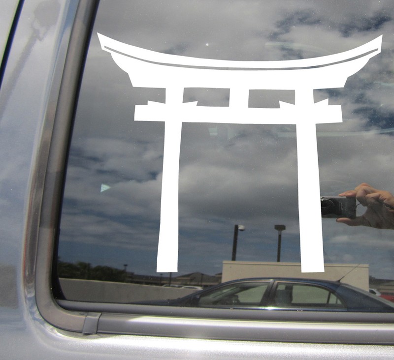 Shinto Torii Gate Shrine – Auto Window High Quality Vinyl Decal Sticker 08023