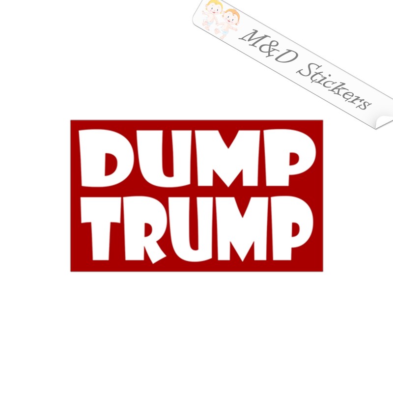 2x Dump Trump 2020 Election Vinyl Decal Sticker Different colors & size for Cars