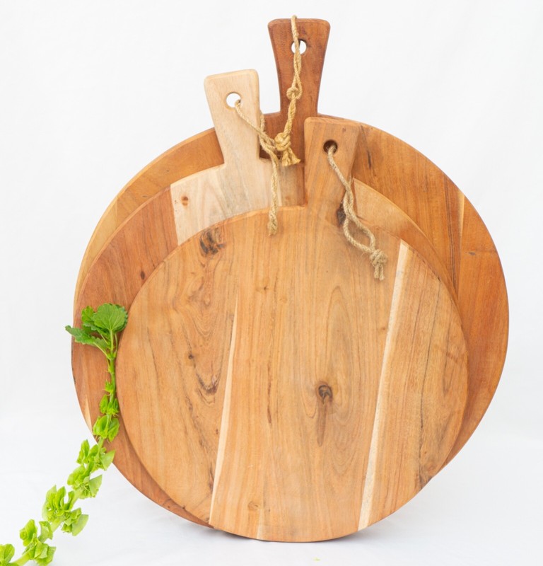 pizza board Serving Board Wooden Tray Rustic charcuterie Acacia wood Small gallery