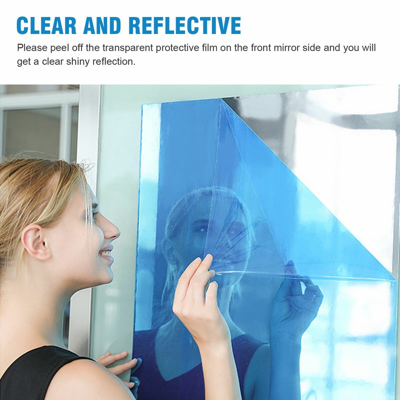 50x100cm Self Adhesive Mirror Reflective Tiles Wall Stickers Film Kitchen Decor gallery